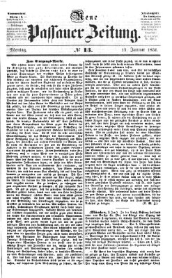 Neue Passauer Zeitung (Passauer Zeitung) Montag 13. Januar 1851