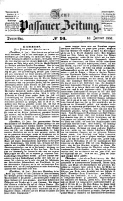 Neue Passauer Zeitung (Passauer Zeitung) Donnerstag 16. Januar 1851