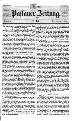 Neue Passauer Zeitung (Passauer Zeitung) Samstag 18. Januar 1851