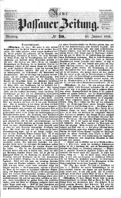 Neue Passauer Zeitung (Passauer Zeitung) Montag 20. Januar 1851