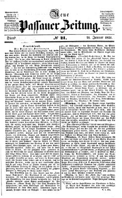 Neue Passauer Zeitung (Passauer Zeitung) Dienstag 21. Januar 1851