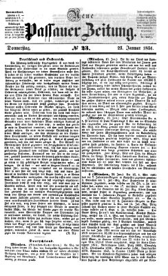 Neue Passauer Zeitung (Passauer Zeitung) Donnerstag 23. Januar 1851