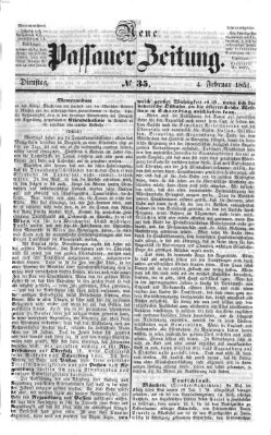 Neue Passauer Zeitung (Passauer Zeitung) Dienstag 4. Februar 1851