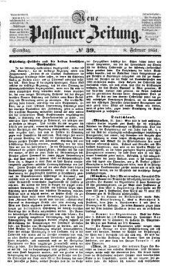 Neue Passauer Zeitung (Passauer Zeitung) Samstag 8. Februar 1851