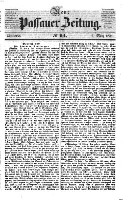 Neue Passauer Zeitung (Passauer Zeitung) Mittwoch 5. März 1851