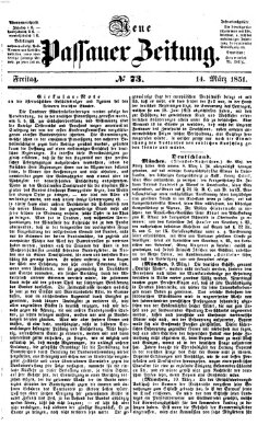 Neue Passauer Zeitung (Passauer Zeitung) Freitag 14. März 1851