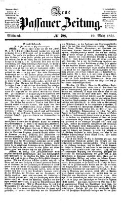 Neue Passauer Zeitung (Passauer Zeitung) Mittwoch 19. März 1851