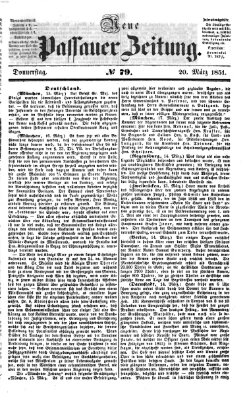 Neue Passauer Zeitung (Passauer Zeitung) Donnerstag 20. März 1851