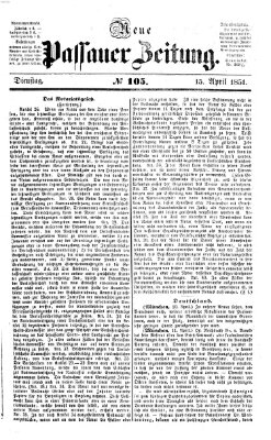 Neue Passauer Zeitung (Passauer Zeitung) Dienstag 15. April 1851