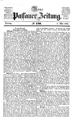 Neue Passauer Zeitung (Passauer Zeitung) Freitag 2. Mai 1851