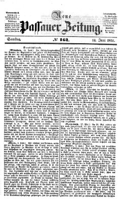 Neue Passauer Zeitung (Passauer Zeitung) Samstag 14. Juni 1851