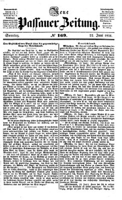 Neue Passauer Zeitung (Passauer Zeitung) Sonntag 22. Juni 1851