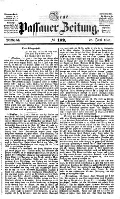 Neue Passauer Zeitung (Passauer Zeitung) Mittwoch 25. Juni 1851