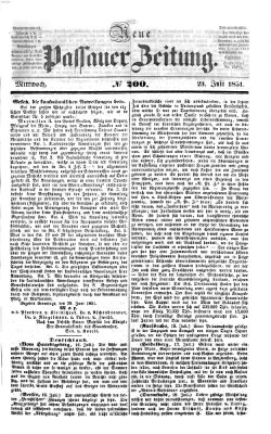 Neue Passauer Zeitung (Passauer Zeitung) Mittwoch 23. Juli 1851