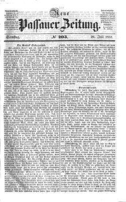 Neue Passauer Zeitung (Passauer Zeitung) Samstag 26. Juli 1851