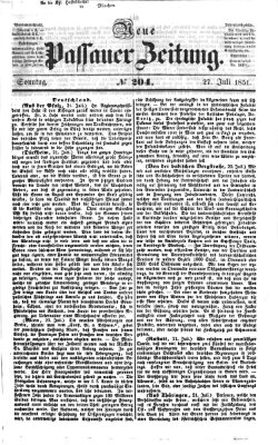 Neue Passauer Zeitung (Passauer Zeitung) Sonntag 27. Juli 1851