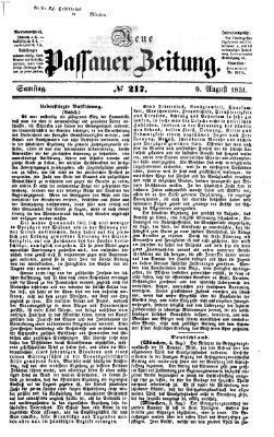 Neue Passauer Zeitung (Passauer Zeitung) Samstag 9. August 1851