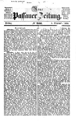 Neue Passauer Zeitung (Passauer Zeitung) Freitag 5. September 1851