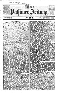 Neue Passauer Zeitung (Passauer Zeitung) Donnerstag 25. September 1851