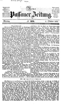 Neue Passauer Zeitung (Passauer Zeitung) Montag 6. Oktober 1851