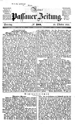 Neue Passauer Zeitung (Passauer Zeitung) Sonntag 19. Oktober 1851