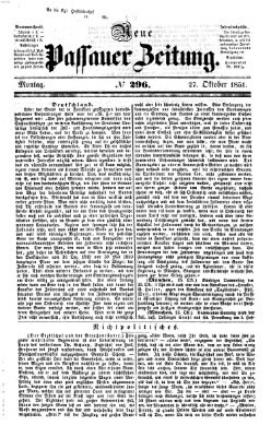 Neue Passauer Zeitung (Passauer Zeitung) Montag 27. Oktober 1851