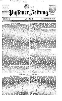 Neue Passauer Zeitung (Passauer Zeitung) Mittwoch 5. November 1851