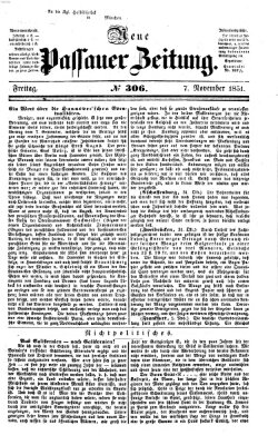 Neue Passauer Zeitung (Passauer Zeitung) Freitag 7. November 1851