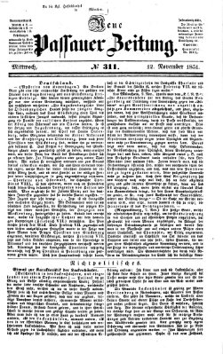 Neue Passauer Zeitung (Passauer Zeitung) Mittwoch 12. November 1851