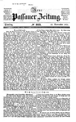 Neue Passauer Zeitung (Passauer Zeitung) Samstag 15. November 1851