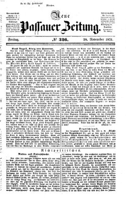 Neue Passauer Zeitung (Passauer Zeitung) Freitag 28. November 1851