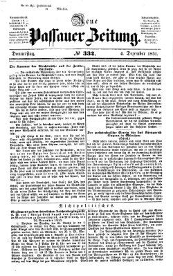 Neue Passauer Zeitung (Passauer Zeitung) Donnerstag 4. Dezember 1851