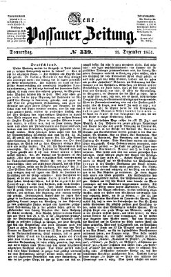 Neue Passauer Zeitung (Passauer Zeitung) Donnerstag 11. Dezember 1851