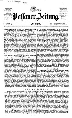 Neue Passauer Zeitung (Passauer Zeitung) Freitag 19. Dezember 1851