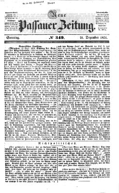 Neue Passauer Zeitung (Passauer Zeitung) Sonntag 21. Dezember 1851