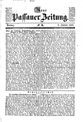 Neue Passauer Zeitung (Passauer Zeitung) Freitag 9. Januar 1852