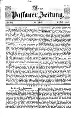 Neue Passauer Zeitung (Passauer Zeitung) Freitag 9. Juli 1852