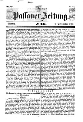 Neue Passauer Zeitung (Passauer Zeitung) Montag 6. September 1852