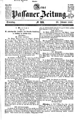 Neue Passauer Zeitung (Passauer Zeitung) Sonntag 23. Januar 1853