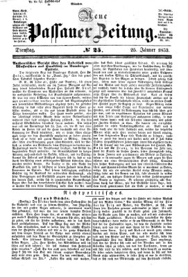 Neue Passauer Zeitung (Passauer Zeitung) Dienstag 25. Januar 1853