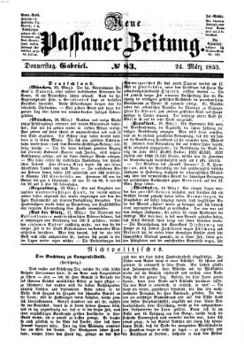 Neue Passauer Zeitung (Passauer Zeitung) Donnerstag 24. März 1853