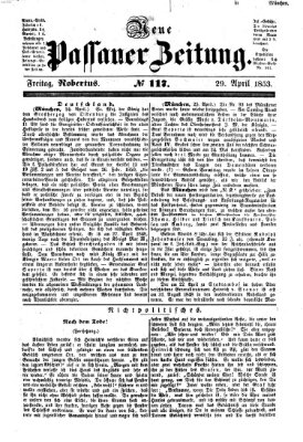 Neue Passauer Zeitung (Passauer Zeitung) Freitag 29. April 1853