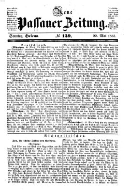 Neue Passauer Zeitung (Passauer Zeitung) Sonntag 22. Mai 1853