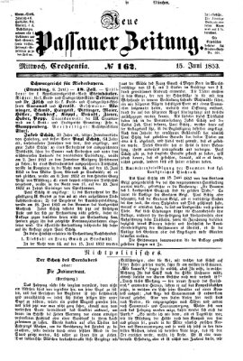 Neue Passauer Zeitung (Passauer Zeitung) Mittwoch 15. Juni 1853