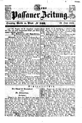 Neue Passauer Zeitung (Passauer Zeitung) Sonntag 19. Juni 1853