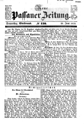 Neue Passauer Zeitung (Passauer Zeitung) Donnerstag 23. Juni 1853