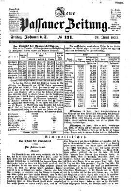 Neue Passauer Zeitung (Passauer Zeitung) Freitag 24. Juni 1853