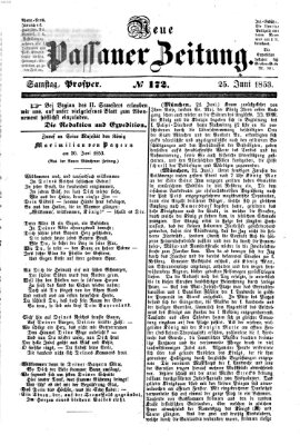 Neue Passauer Zeitung (Passauer Zeitung) Samstag 25. Juni 1853