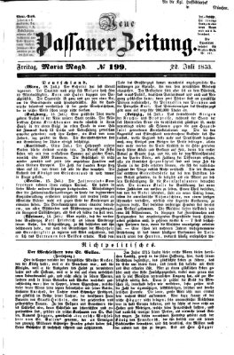 Neue Passauer Zeitung (Passauer Zeitung) Freitag 22. Juli 1853