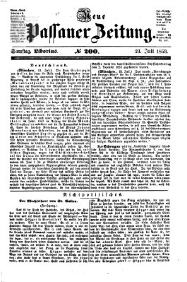 Neue Passauer Zeitung (Passauer Zeitung) Samstag 23. Juli 1853